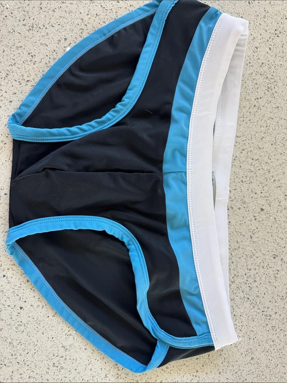 Addicted Men's Black & Light Blue Swim Briefs
